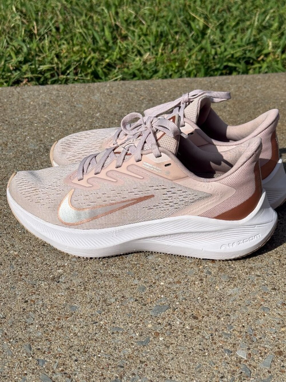 Nike Air Zoom Winflo 7 Barely Rose Gold Pink Running Shoes Womens 6.5 Softgirl 4